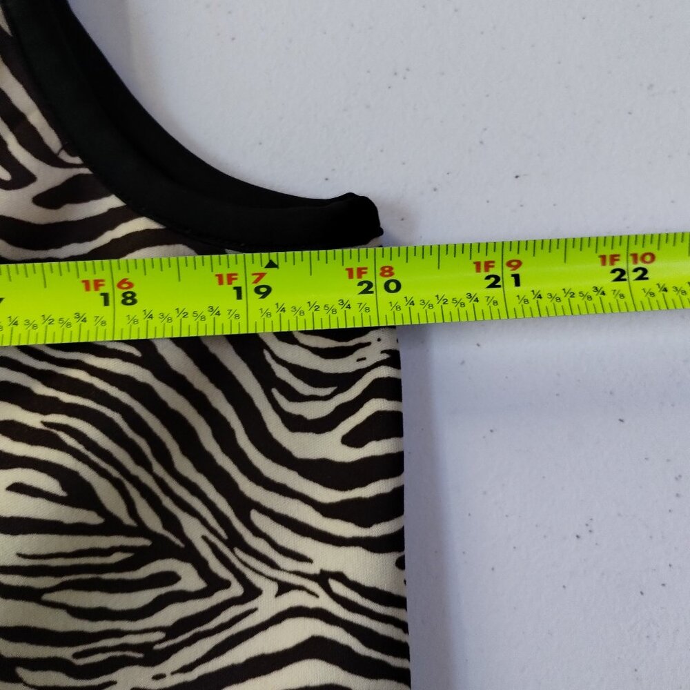 Kerrits Double Zippper Equestrian Riding Vest Black/Zebra Stripe Size L - Picture 9 of 9